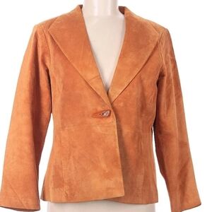 Laura Ashley vintage suede leather jacket size PM